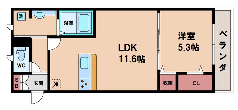 HALEKANANI(1LDK/3階)の間取り写真