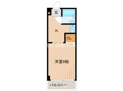 ハイツハツシカ(1K/2階)の間取り写真