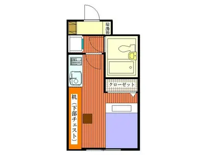 アドーレ湘南(ワンルーム/3階)の間取り写真