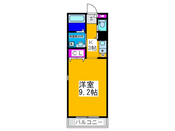 NM・VINGT-ET-UN(1K/2階)の間取り写真