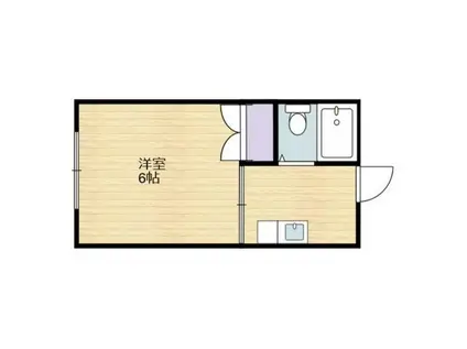 ピープルハウス(1K/2階)の間取り写真