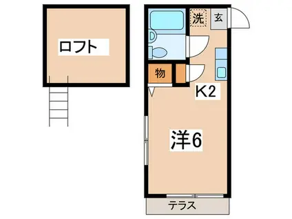 ハイム21(1K/1階)の間取り写真