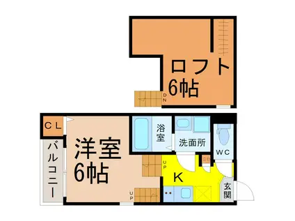 FRAGRANTOLIVE名城公園(1K/1階)の間取り写真