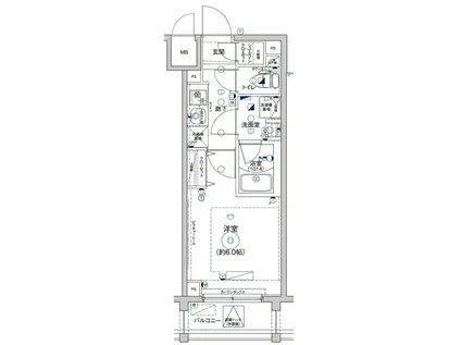 LEA横濱ウエストステージ(1K/6階)の間取り写真