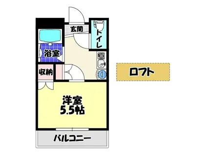 芸大ヒルズマンション(1K/4階)の間取り写真