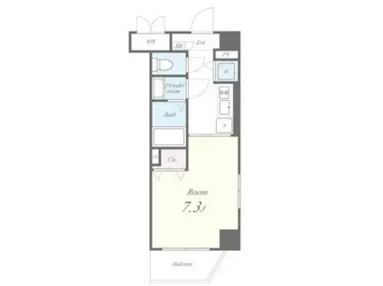 ラ・フロル(1K/2階)の間取り写真