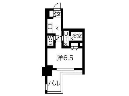 プレサンス錦プレミアム(1K/7階)の間取り写真