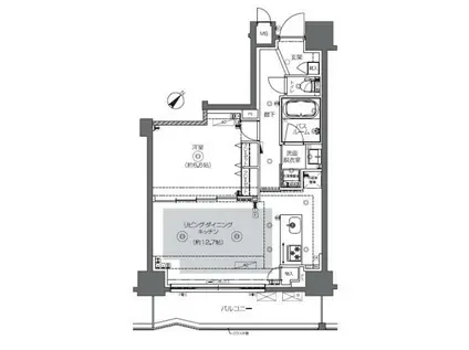 ズーム日本橋馬喰町(1LDK/2階)の間取り写真