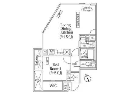 OZIO西荻窪II(1LDK/2階)の間取り写真