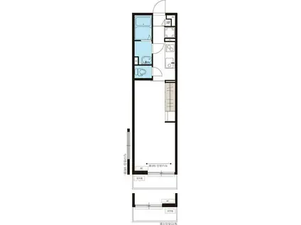 リブリ・明和(1K/2階)の間取り写真