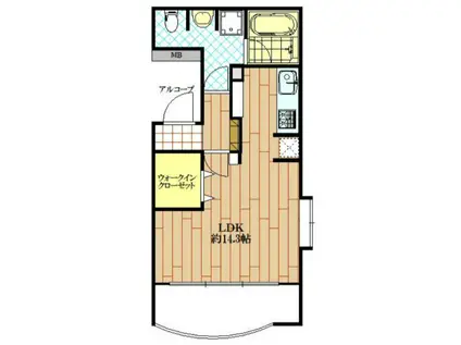 ペイサージュ渋谷ファースト(ワンルーム/4階)の間取り写真