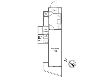 KDXレジデンス三宿(1K/5階)の間取り写真