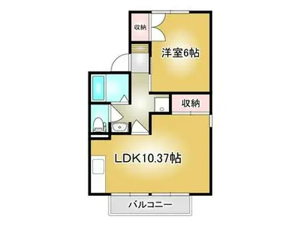 セジュール(1LDK/1階)の間取り写真