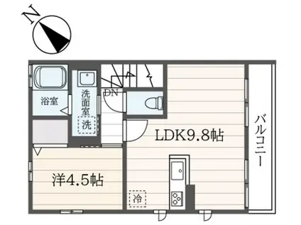 SYLPHY(1LDK/2階)の間取り写真