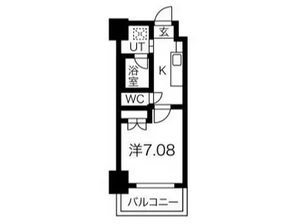 アールズタワー池下西(1K/9階)の間取り写真