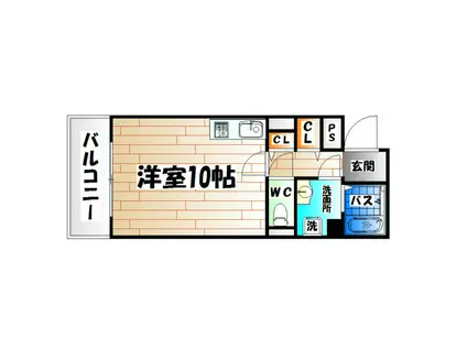 ノーヴァ・ヴィータ(ワンルーム/4階)の間取り写真