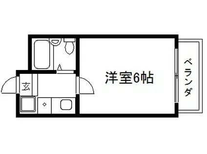 シティパレス京都東山(ワンルーム/2階)の間取り写真