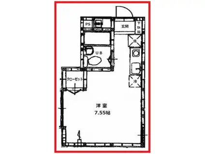 アヴァンセ西ヶ原(ワンルーム/2階)の間取り写真