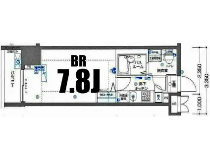 フェニックス横濱関内BAY MARKS(1K/6階)の間取り写真