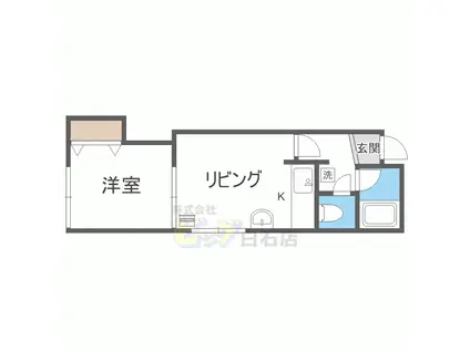 コーポポピー(1DK/2階)の間取り写真