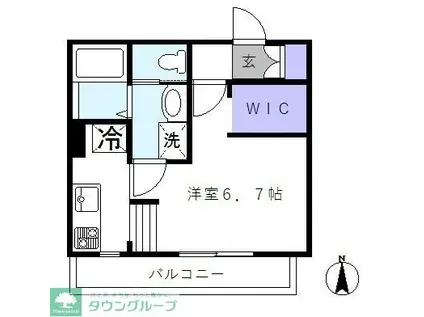 LEGARE東向島(ワンルーム/1階)の間取り写真