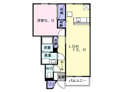 サン・グリーンアース(1LDK/1階)の間取り写真