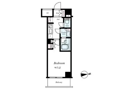 リコットハウス中野新橋(1K/2階)の間取り写真