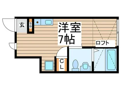 アルページュ八潮(ワンルーム/1階)の間取り写真
