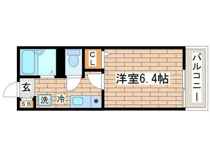 シリウスポッラ(1K/2階)の間取り写真