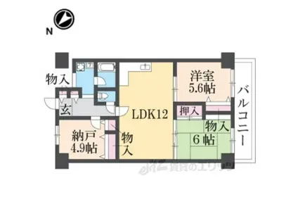 ネオコーポ大津湖城ヶ丘B(3DK/8階)の間取り写真