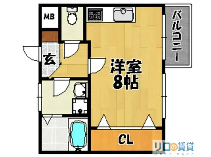 イーズマンションI(ワンルーム/2階)の間取り写真