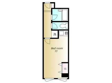 スクエア日本橋(ワンルーム/4階)の間取り写真