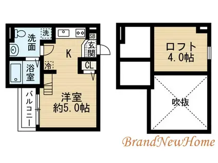 ロイヤルオーク湊(ワンルーム/2階)の間取り写真