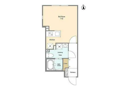 ルオーレ武蔵小山(ワンルーム/3階)の間取り写真