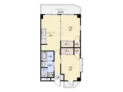 メゾンルミエール.R(2LDK/2階)の間取り写真