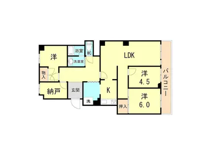 芦屋緑2 5号棟(3SLDK/5階)の間取り写真