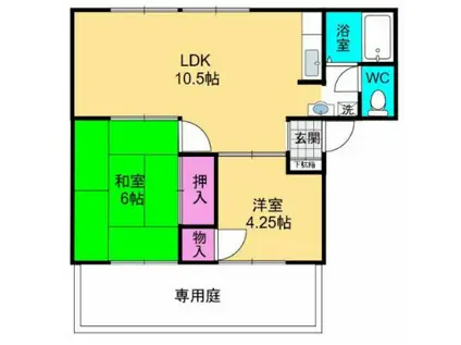 メゾンブランシュ(2LDK/1階)の間取り写真