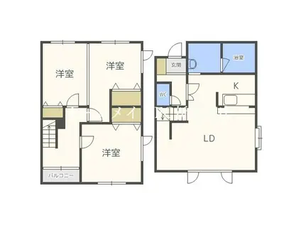 グレイスコート(3LDK/1階)の間取り写真
