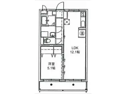 ユーミーマンションバウムI号館(1LDK/1階)の間取り写真