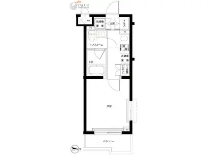 ルーブル武蔵新城弐番(1K/3階)の間取り写真