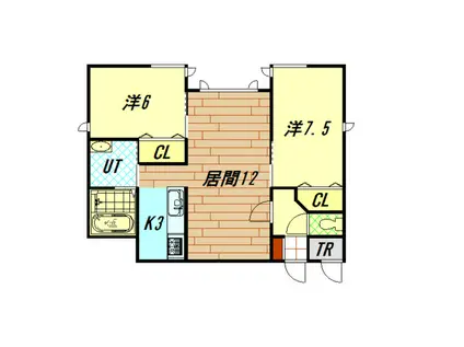 BOXMINI(2LDK/2階)の間取り写真