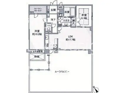 デ・リード・ヴィンテージ芦屋川山手光風館(2LDK/2階)の間取り写真