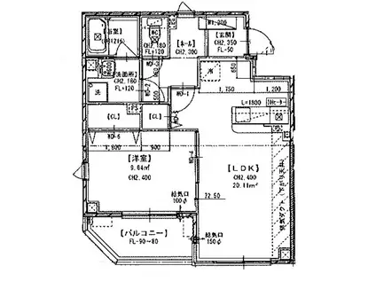 サンクレスト蘇我(1LDK/4階)の間取り写真