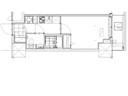 GENOVIA草加(1K/7階)の間取り写真