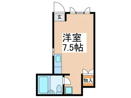 カーサマリーナ(ワンルーム/1階)の間取り写真