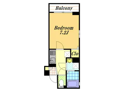 ベラーノ南行徳(1K/3階)の間取り写真