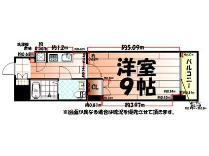 NO.63 オリエントキャピタルタワー(1K/10階)の間取り写真
