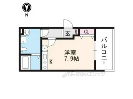 GIRASOLE(ワンルーム/3階)の間取り写真