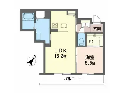 シティプラザ代官町C(1LDK/3階)の間取り写真