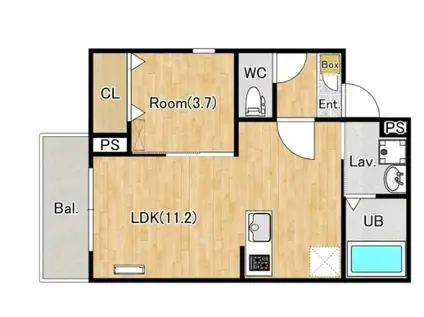 ジ―メゾン伊勢原シトラス(1LDK/1階)の間取り写真